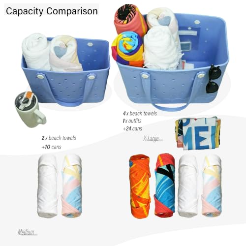 MONSOCIO Rubber Beach Tote Bag Medium Waterproof 15"x6"x12.5" by MONSOCIO - Used condition - Image 6