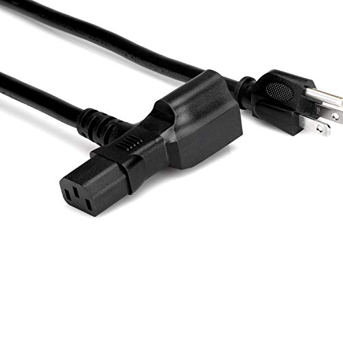 Hosa PWD-401 Power Cord, Piggyback IEC C13 to NEMA 5-15P, 1 Foot