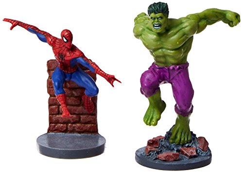 2 Piece Commemorative Pvc Figurines Set Secret Wars Spider Man Hulk - vue 2