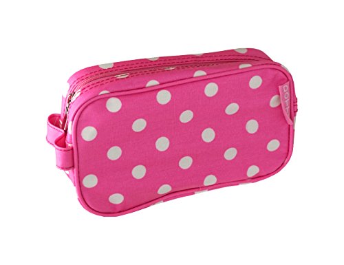 Piccola borsa da bagno a pois rosa