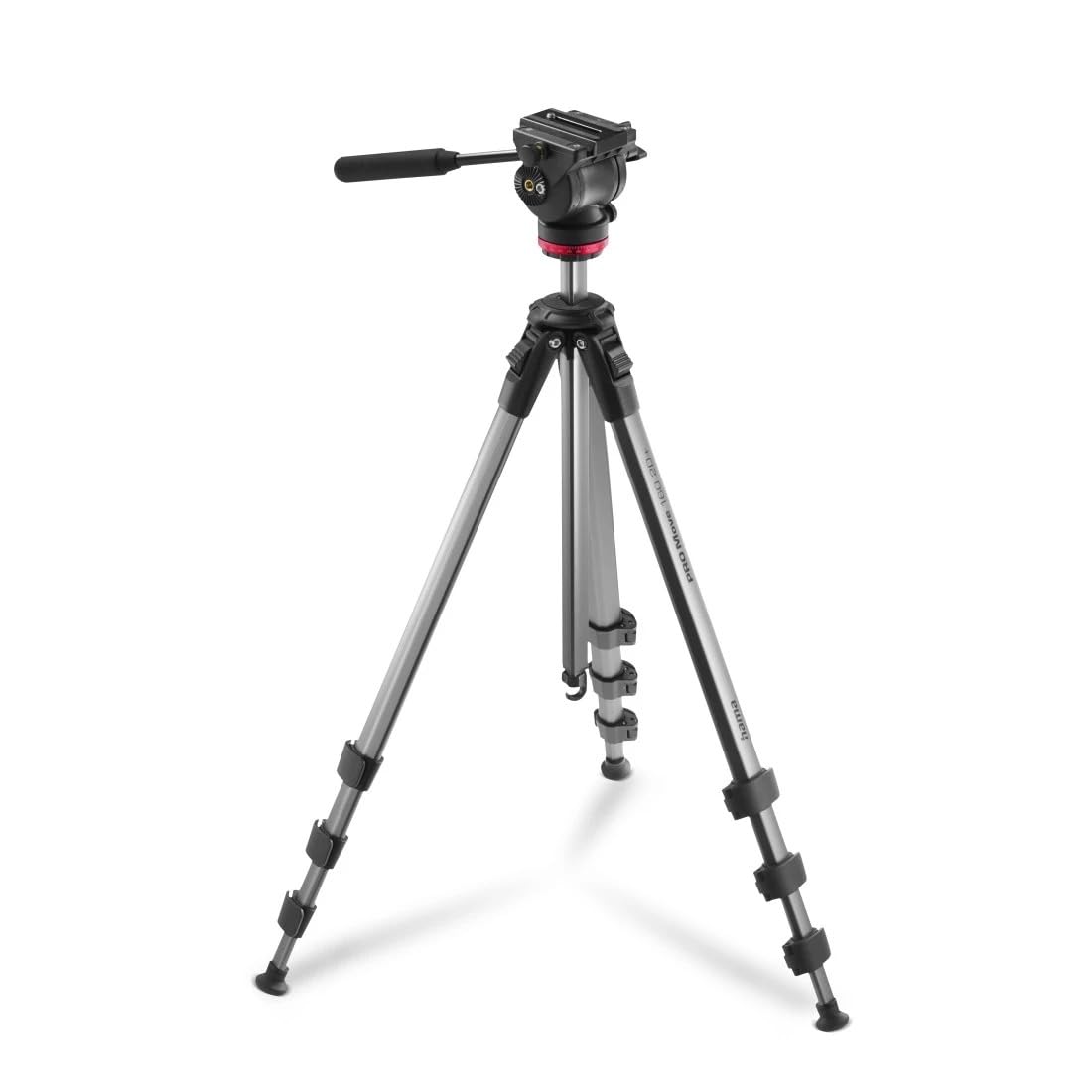 Hama Videostativ mit Fluidkopf, leicht, 46 – 160 cm, bis 7 kg | Kamera Stativ für Video, DLSR und Smartphone, Tripod, Dreibeinstativ, mit Handyhalterung, Aluminium Reisestativ,