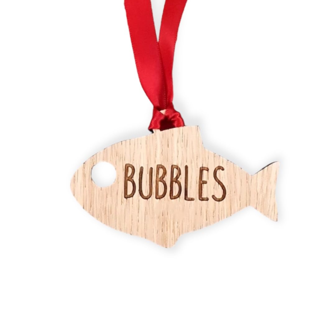 Personalised Animal Bauble - Fish: Wooden Christmas Tree Decoration Bauble