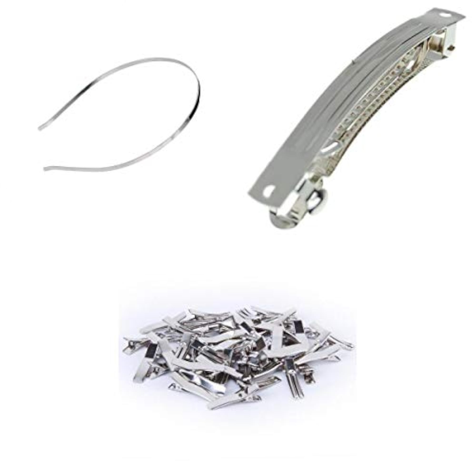 Hair Accessories 4mm Double Prong Clip Headband, Bulk Pack
