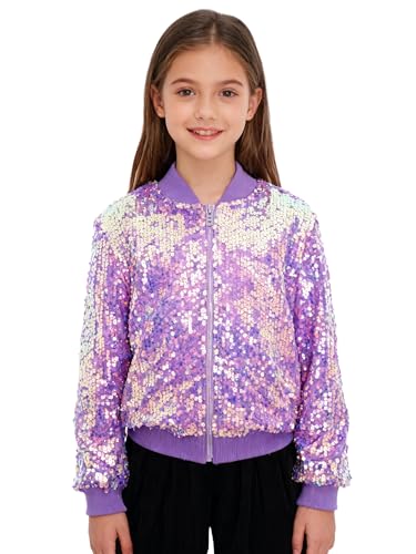 Veste brillante filles manteau ajusté pour fête d'anniversaire et gala