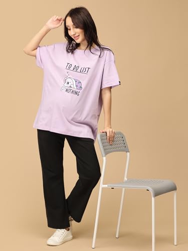 Image of The Mom Store Mom T-Shirt | Cotton | Pre and Post Pregnancy | Quirky Statements | Comfortable | Oversized