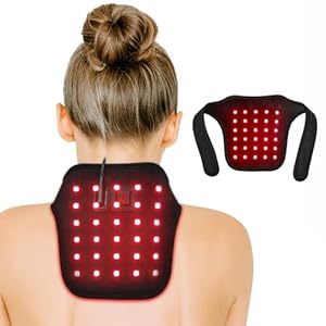 UTK Red Light Therapy for Neck Pain Relief, Infrared Red Light Therapy Device for Cervical Pain, 660&850nm, 30pcs 4-Chips-in-1 LEDs Light Therapy at Home