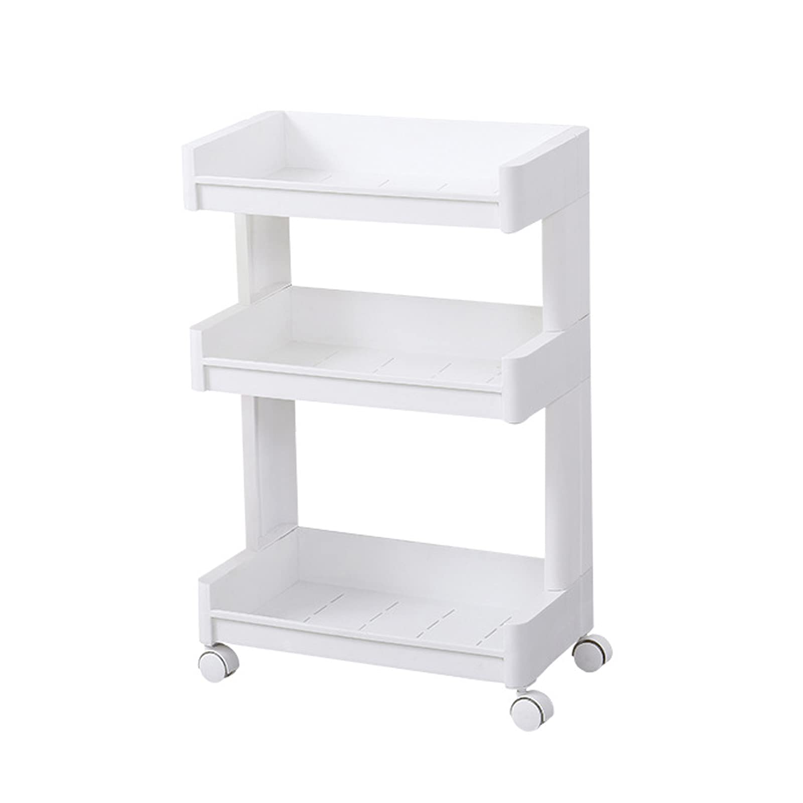 Carrello portaoggetti a 4 ripiani, organizer scorrevole per frutta e verdura, per cucina, bagno, ufficio, garage e salone, salvaspazio, facile mobilità, soluzione versatile