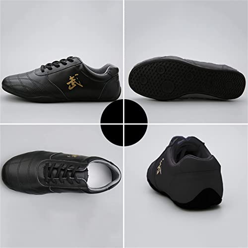 Tai Chi Kung Fu Shoes, Leather Martial Art Shoes Chinese Wushu Shaolin Trainer Wing Chun Sneakers for Men Women2