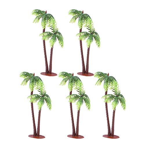 Simulation Tree Palm Tree Decor 5PCS Miniature Landscape Fish Tank Landscaping Plant Prop Decoration Mini Scenery Landscape DIY Doll House Model