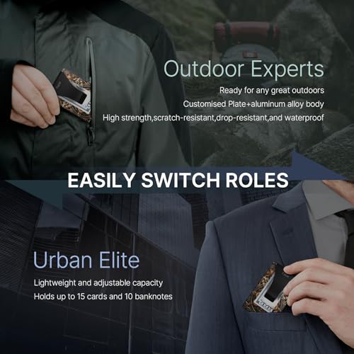 typecase Minimalist Wallet for Men: Metal Card Holder with Removable Money Clip, RFID Blocking, Slim, Utral Thin, Small, Front Pocket, Hold up to 15 Credit Cards (Skull)2