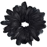 obmwang 100 Pieces 8-12cm Natural Goose Feathers for DIY Craft Wedding Party Home Decorations, Black