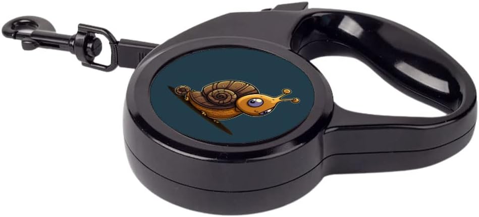 Snail Print Retractable Pet Leash - Graphic Leash - Illustration Dog Leash - 197 inches