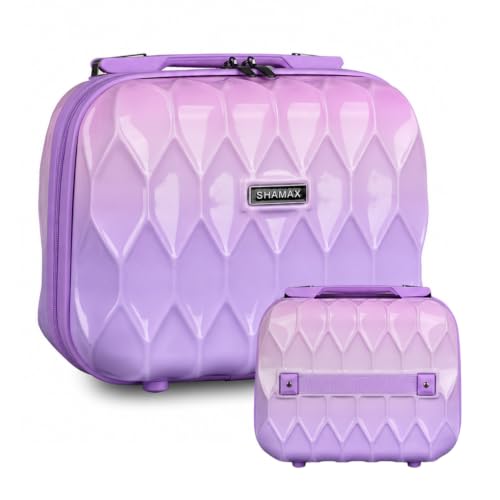 Image of SHAMAX Makeup Vanity Box for Women, Portable Cosmetic Organizer Case with Large Storage, Makeup Brush Holder, Toiletry & Beauty Travel Case, Hard Shell Makeup Storage Box (11 x 6 x 9 Inches)
