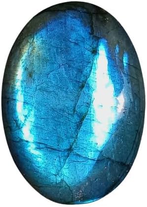 SURMAN™ Natural Oval Shape Palm Stone Cabochon Loose Gemstone 30-40 mm Size Flat Back AA+ Quality For Jewelry Making, Meditation, Stress Relief, Wire Wrapping Crystals