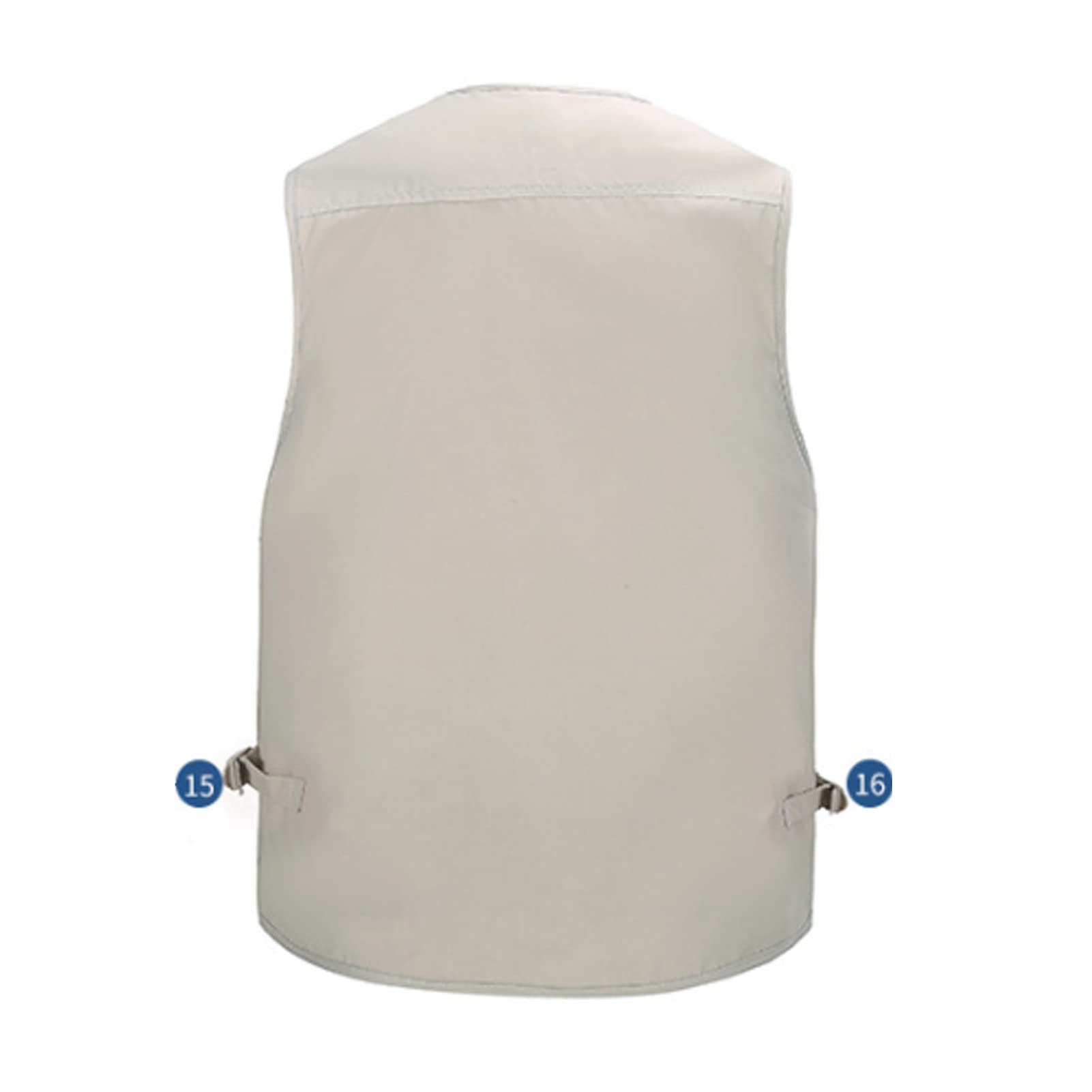Hombre Chaleco 16 Pocket Chaleco Exterior Algodón Chaleco De Pesca Acampa Fotografía Chaquetas Sin Mangas Casual Jeans Outerwear Gilet 003-3XL
