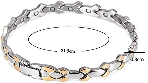RainSo Stainless Steel Magnetic Bracelets for Womens Silver gold Magnetic Bracelet Elegant Design With Gift Box Adjustable - Image 3