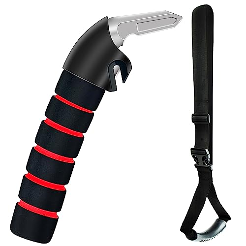 Image of KOUNATSURI Car Handle Assist for Elderly Car Door Handle Multifunction Handle Car Door Latch Handle for Seniors and Handicapped(Red)