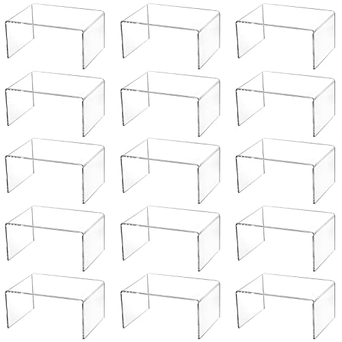 Hedume - Hedume 16 Pack Clear Acrylic Display Risers, 4.4" x 3.2" x 2.2" Display Stand for Figures, Buffets, Dessert, Cupcakes, Candy, Jewelry and Collectibles