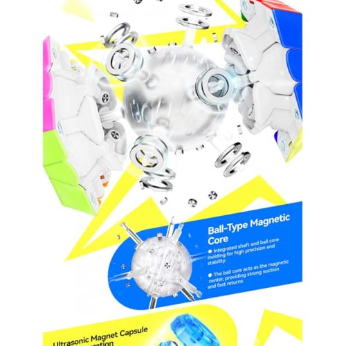 Image of GAN Megaminx V2 Magnetic Speed Cube | MagLev, 160-Point Ball-Core & Frosted Grey Finish | Omnidirectional Auto-Alignment 15 & 36 Customization Settings