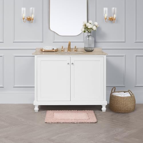 Laura Ashley Ruffle Border 100% Cotton Bath Rug, Blush Pink, 17"x 24" by Laura Ashley - Used condition - Image 6