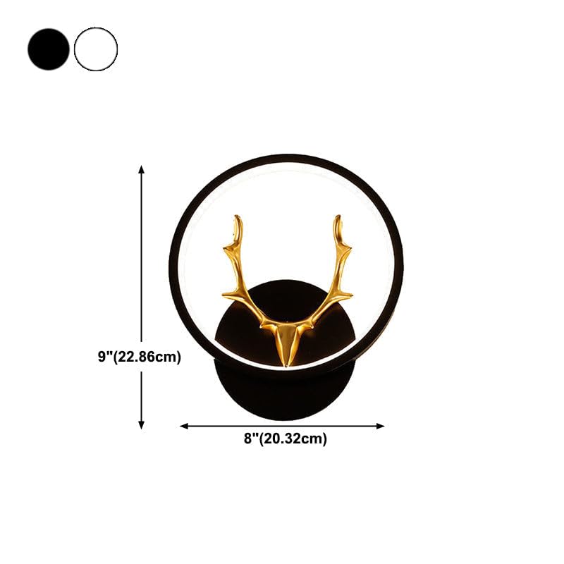 Image of Imported led Deer Wall lamp for Living Room,Bedroom,Dinning Room (Modern-B /L /Round)
