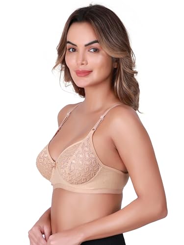 Image of SKDREAMS Naina Net Seamed Non Padded Full Coverage Non-Wired Women Full Coverage Bra