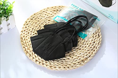 EUROPAPA 20x FFP2 Schwarz Maske Atemschutzmaske 5-Lagen Staubschutzmasken hygienisch einzelverpackt Stelle zertifiziert EN149:2001+A1:2009… – Ansicht 6