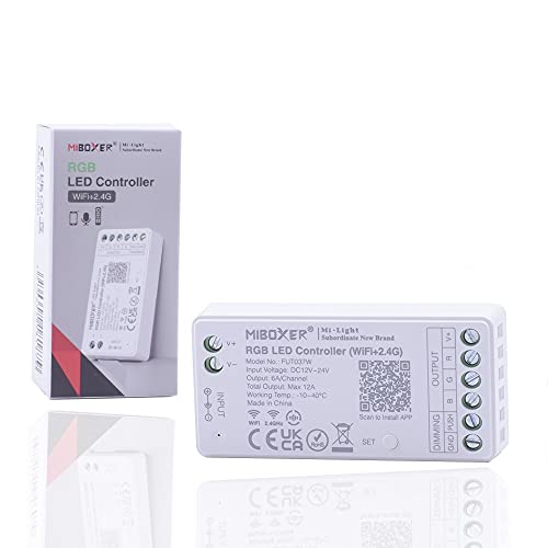 Mi-Light MiBoxer FUT036W Mini WiFi+RF Empfänger Für LED-Streifen | Kompatibel Mit Alexa & Google | Ohne Gateway