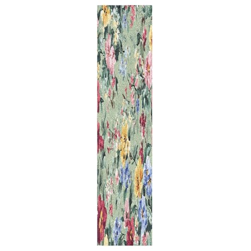 BOESI Graffiti Vintage Colorful Flower Skateboard Anti-Skid Tape Paper, No Bubble Anti-Skid 33.1 