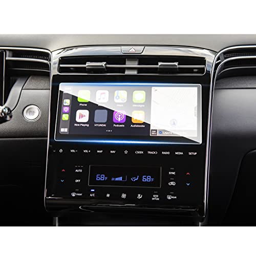 SHAOHAO Protector de Pantalla para Hyundai Tucson NX4 2021 2022 2023 10 Pulgadas GPS Transparente, Resistente a los arañazos 9H antihuellas, Cristal Templado Cover