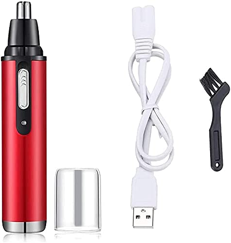 Yunqin Electric Shaving Nose Ear Trimmer Usb Charging Nose Hair Trimmer For Men Shaving Hair Removal Razor Beard Cleaning Machine (Red) #TOP21