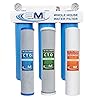 APPLIED MEMBRANES INC. 3-stufiges Ganzhaus-Wasserfiltersystem mit 11,4 x 50,8 cm Sediment- und Kohleblock-Filtern, entfernt Ablagerungen, Chlor, Chloramin, Chemikalien, Geschmack und Geruch