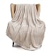 Exclusivo Mezcla Large Flannel Fleece Velvet Plush Throw Blanket - 50" x 70" (Camel)