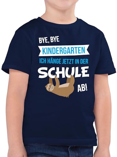 Kinder T-Shirt Jungen - Einschulung Junge - Bye, Bye Kindergarten - 128...