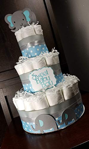 elephant diaper cake boy