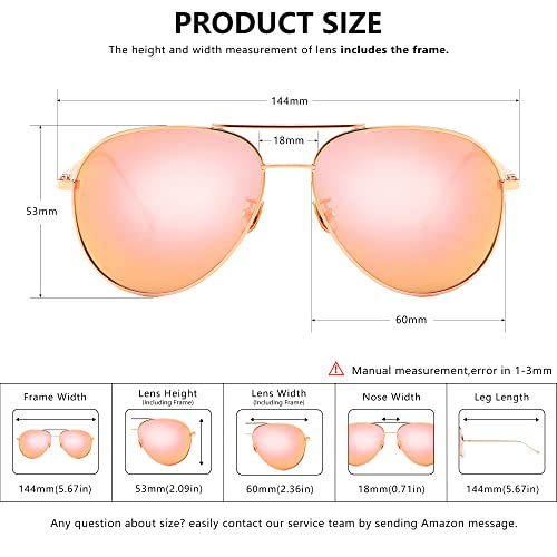 Image of SUNGAIT Women's Lightweight Oversized Aviator Sunglasses