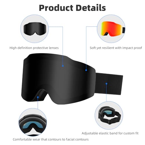 Lunettes de snowboard en matériel PC de qualité supérieure anti-impact - 2