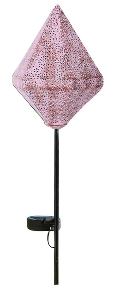 Luxform - Pink Solar LED Moroccan Stake Light