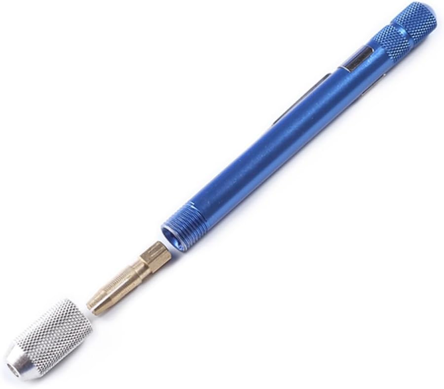 Uonlytech Small Drill Bits Pin Vise Hand Drill Pin Vise Pin Vice Drill Pin Drill Hand Drill Blue Drill Pin Vise Hand Drill Pin Vice Pin Vice Drill