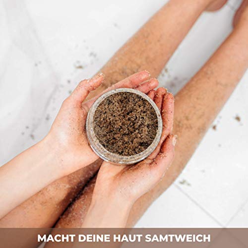 Meina Körperpeeling mit Kaffee, Bio Peeling für Gesicht, Körper und Lippen, Body Scrub für Damen und Männer (1 x 280 g) - Image 5