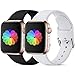 Produktbild CeMiKa Sport Armband Kompatibel mit Apple Watch Armband 38mm 40mm 42mm 44mm, Ersatzarmband aus Silikonband Kompatibel mit Apple Watch SE/iWatch Series 6 5 4 3 2 1, 38mm/40mm-S/M Schwarz/Weiss