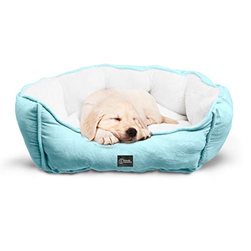 Friendly Monsters Round Pet Bed, Premium Micro Suede Design with Plush Fill, Medium/Small