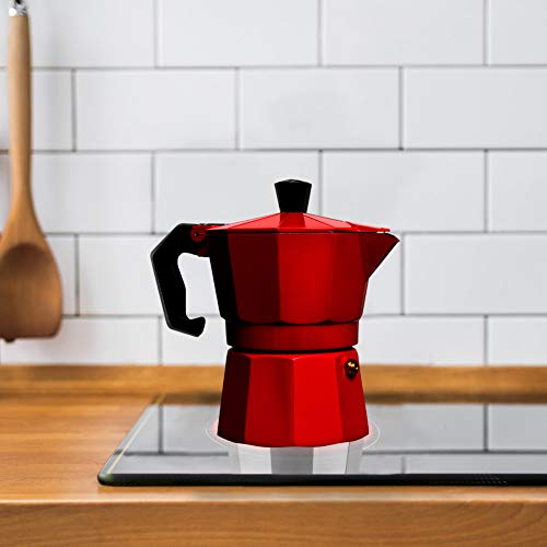 Cafetière Moka 300 ML 6 Tasses En Alliage D'aluminium Détails Fins Moka Cafetière De Style Italien Tasse à Expresso Moka Pot Pour La Maison Café Bureau Camping Pique-Nique