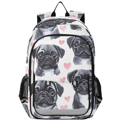 Sac à dos ordinateur portable Carlin Cœurs pour le voyage et le collège