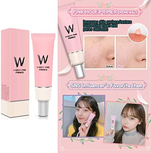 Magic Pore Primer,Face Makeup Primer,Pore Primer Face Makeup Base, Pink Isolation Cream Invisible Pore, Big Cover Acne Marks, Smooth Skin