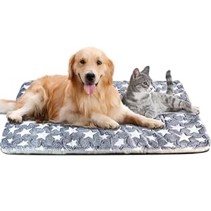 Fidqiog Dog Crate Bed, Thick Fluffy Large Dog Cat Bed (36 x 24 inch), Washable Dog Crate Mat for Large Medium Small Dogs Cats, Ultra-Soft Dog Beds Fit for 36″ Metal Crates