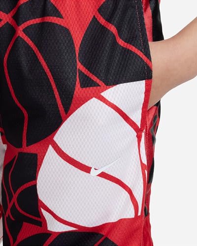 Nike Big Kids' Dri-FIT Elite Printed Basketball Shorts (Large, University Red/Black/White)3