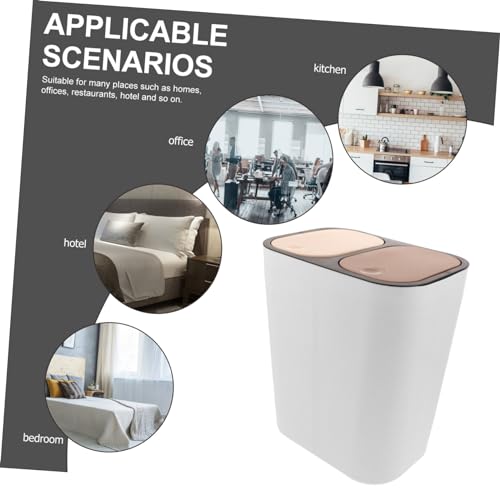 Caneca de basura doble compartimento para cocina y baño miniatura 3