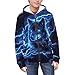 Ystardream Blue Lightning Sweatshirts for Boys Zipper Hoodie Size 11-13 Boys' Fashion Hoodies & Sweatshirts with Kangaroo Pockets Casual Long Sleeve Pullover Jacket,Teens Kid