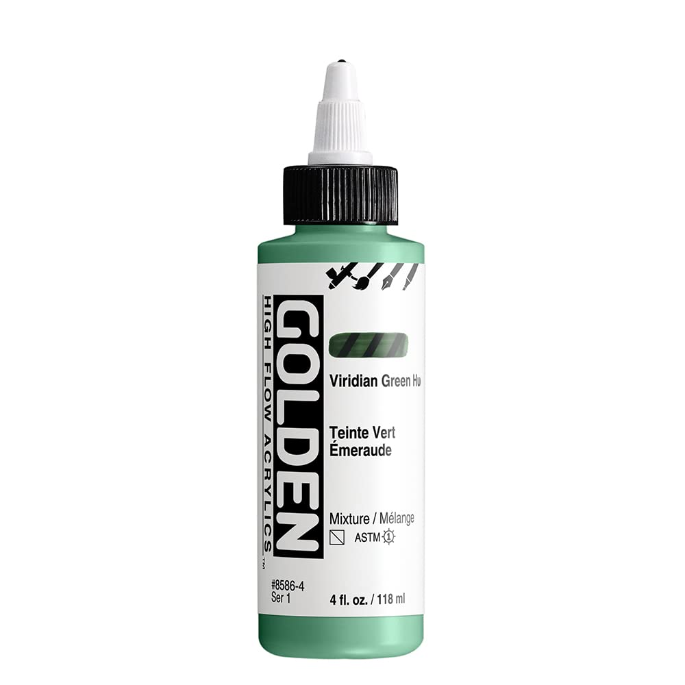 Golden : High Flow : Acrylic Paint : 118ml (4oz): Viridian Green Hue : S1
